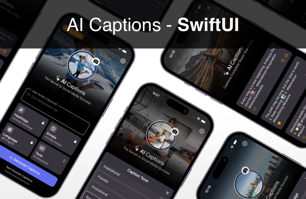 AI Captions iOS app template