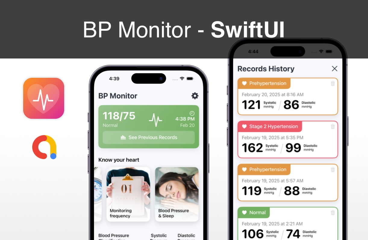 BP Monitor iOS app template