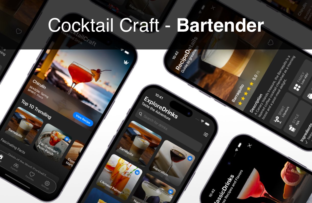 Cocktail Craft iOS app template