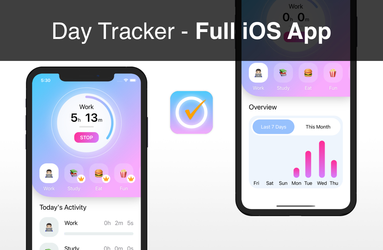 Day Tracker iOS app template