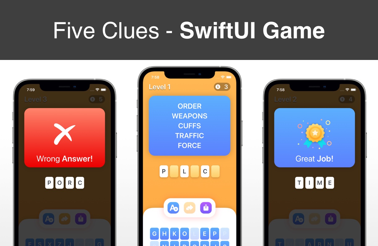 Five Clues iOS app template