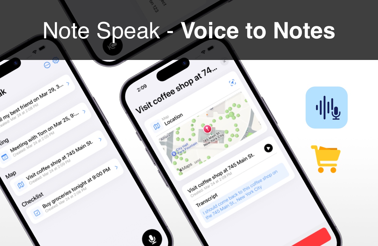 Note Speak iOS app template