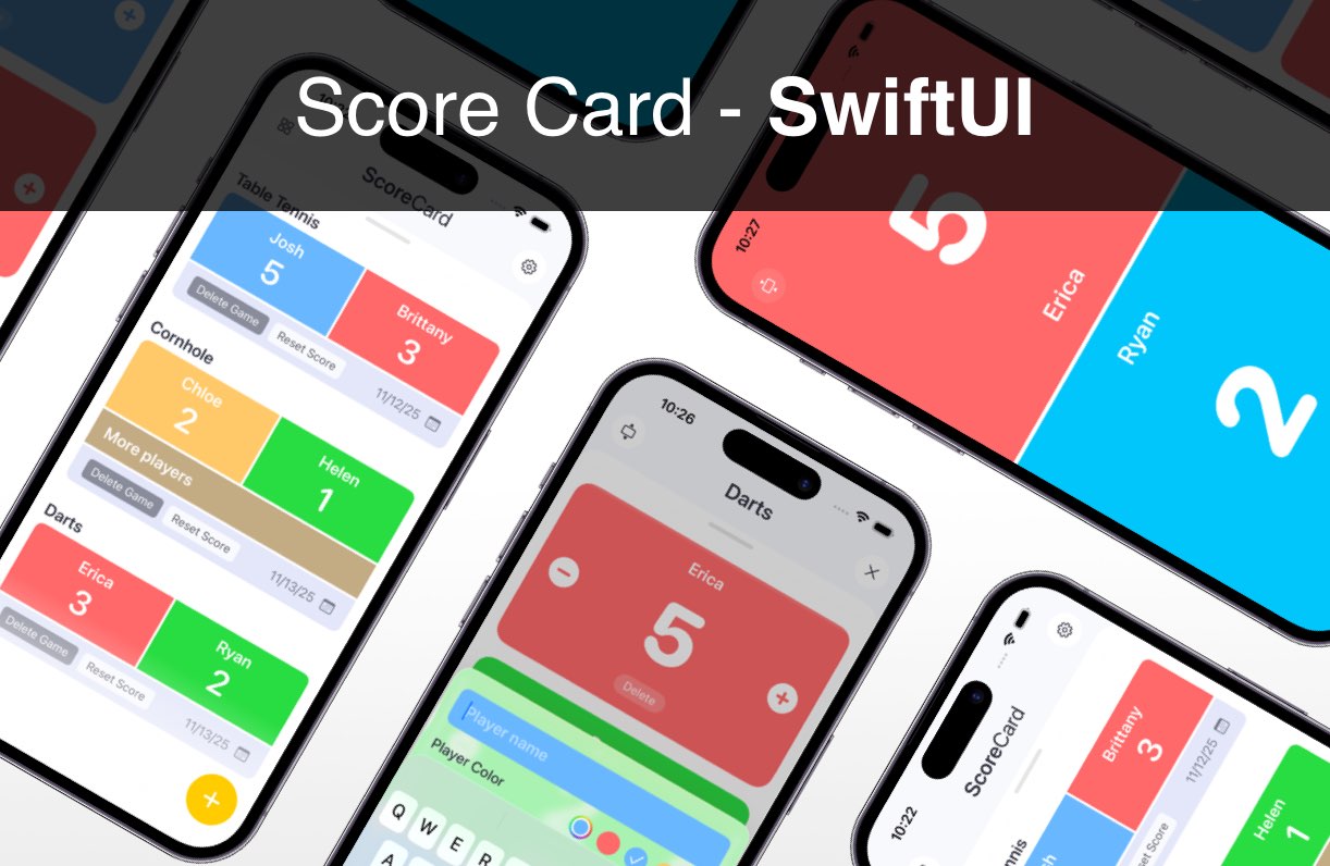 Score Card iOS app template