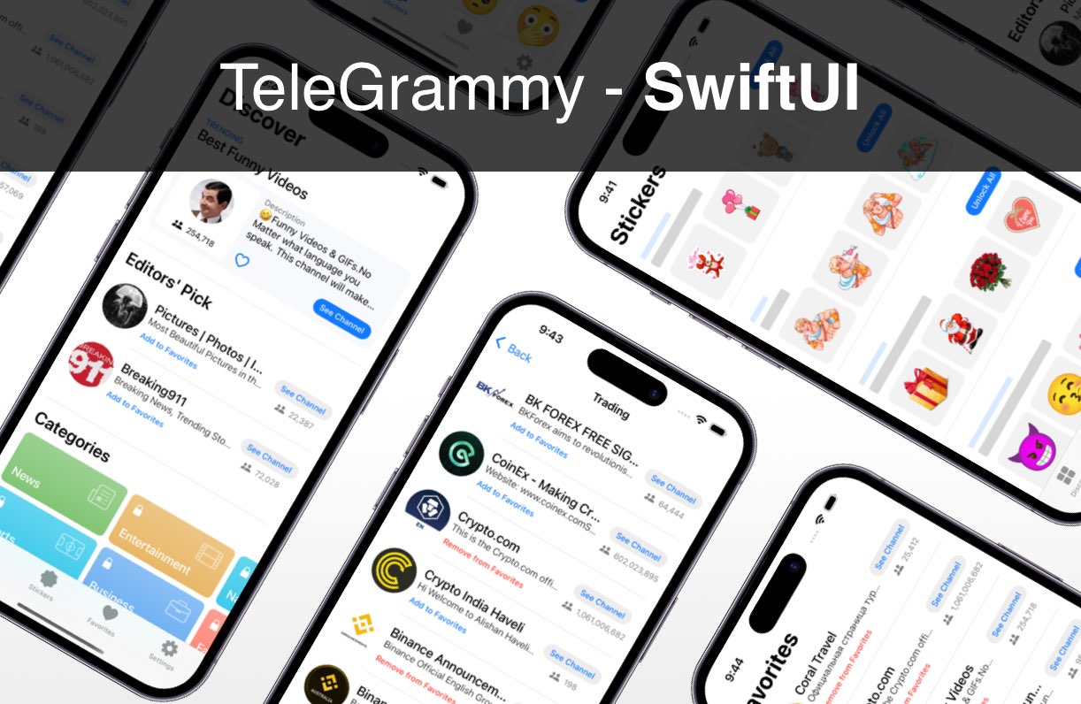 TeleGrammy iOS app template