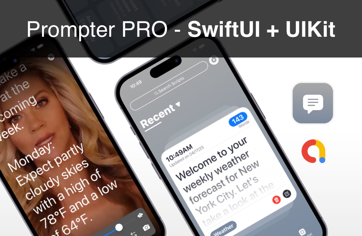 Prompter PRO iOS app template