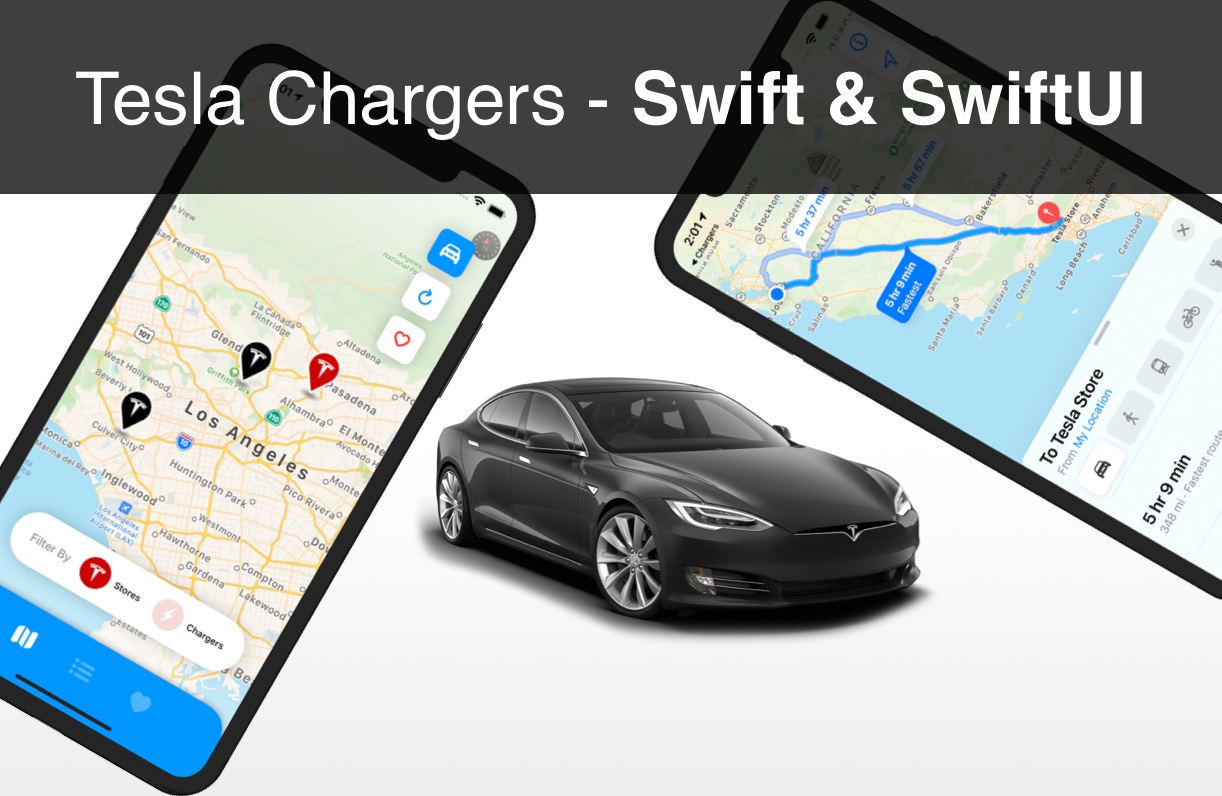 Tesla Chargers iOS app template