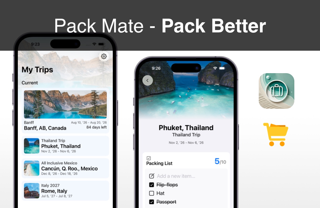 Pack Mate iOS app template